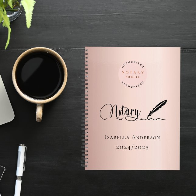 Carnet Agent de signature de prêt notaire rose gold (Créateur téléchargé)