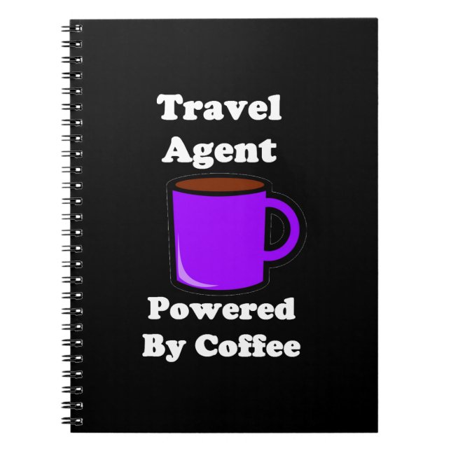 Carnet "Agent de voyage" actionné par le café (Devant)