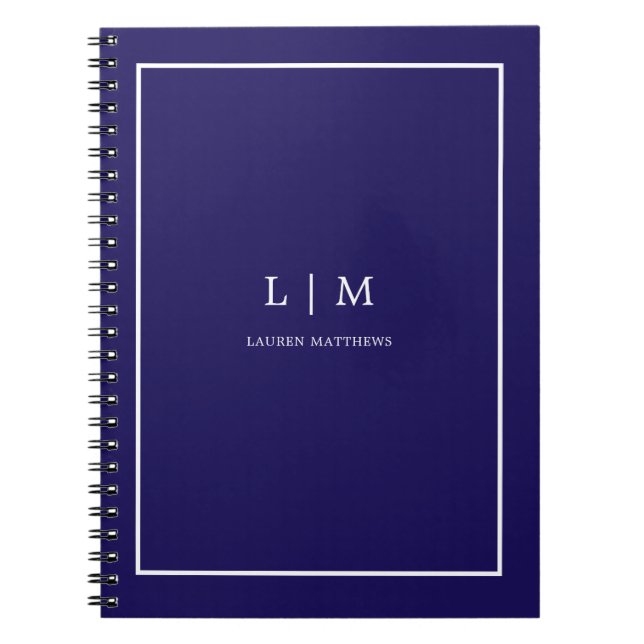Carnet agent immobilier simple bleu minimaliste  (Devant)