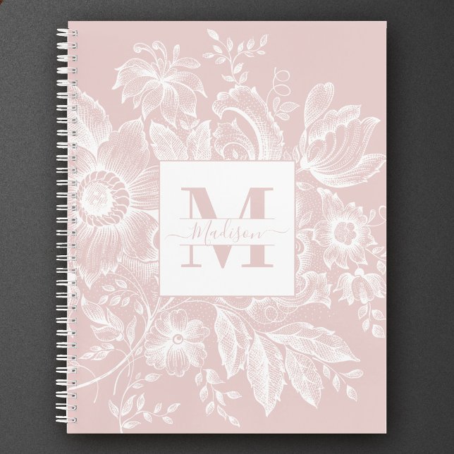 Carnet Agritourisme Peony Monogram Marine Français Rose c (Créateur téléchargé)