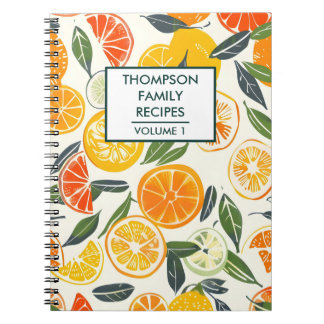 Carnet agrumes de mandarine orange Recette personnalisée