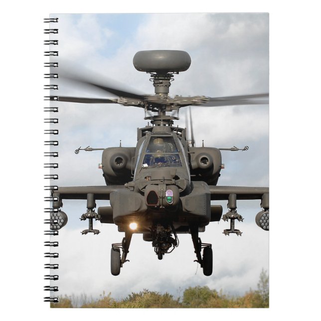 Carnet ah 64 apache longbow hélicoptère militaire (Devant)