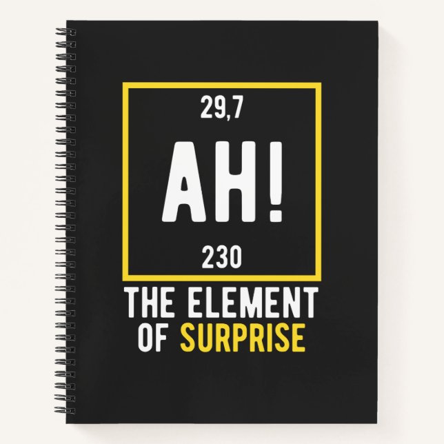 Carnet Ah L'élément de surprise (Devant)