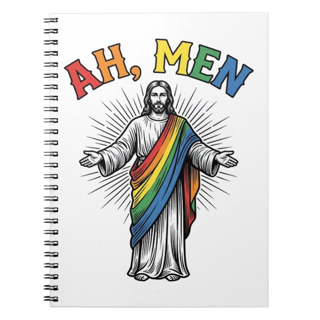 Carnet Ah Men Arc-en-ciel Religieux Vintage (Devant)