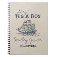 Ahoy ! Its a boy vintage nautical baby milestones