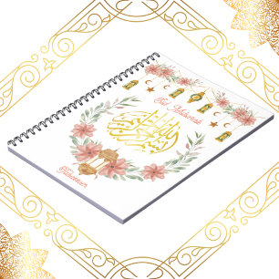 Carnet Aïd Moubarak Fleurs de calligraphie arabe du Ramad