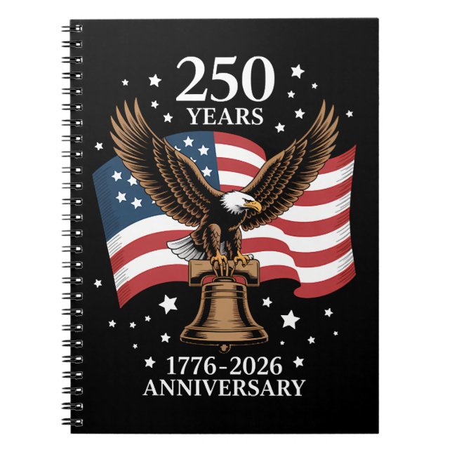 Carnet Aigle et Drapeau 250 Ans d'Amérique 1776-2026 (Devant)