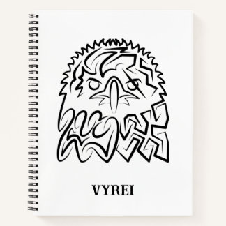 Carnet Aigle tribale noire et blanche