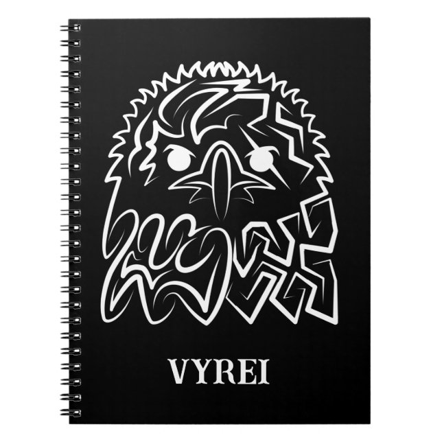 Carnet Aigle tribale noire et blanche (Devant)