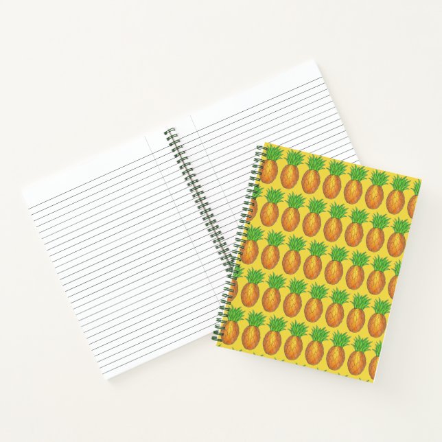 Carnet Aiguille tropicale Hawaïenne Île aux fruits Jaune (Intérieur)