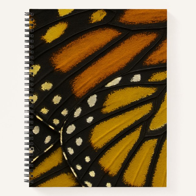Carnet Aile de papillon monarque orange et jaune Mariposa (Devant)