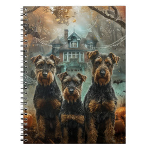 Carnet Airedale Halloween nuit chien délice