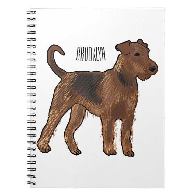 Carnet Airedale terrier dog cartoon (Devant)