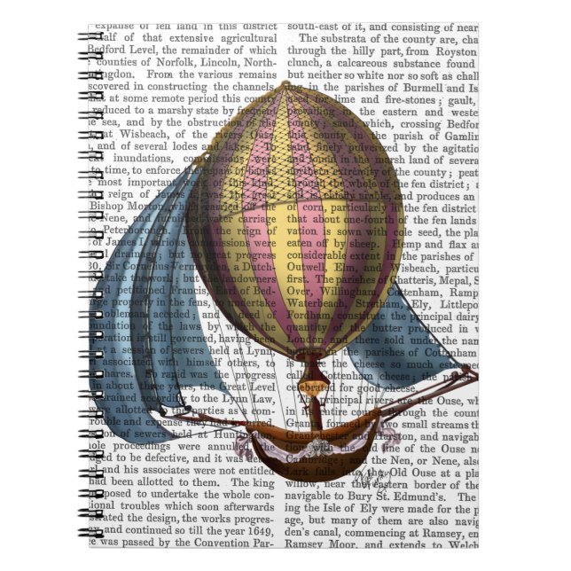 Carnet AirShip avec voiles bleues (Devant)