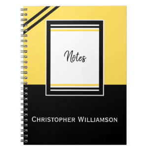 Carnet Ajouter des bandes de nom jaune et noir