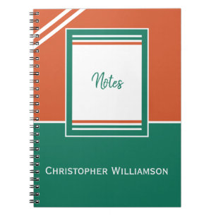 Carnet Ajouter des bandes de nom orange et vert