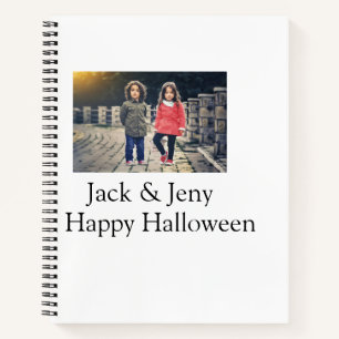 Carnet ajouter nom photo texte Halloween enfants fille ga