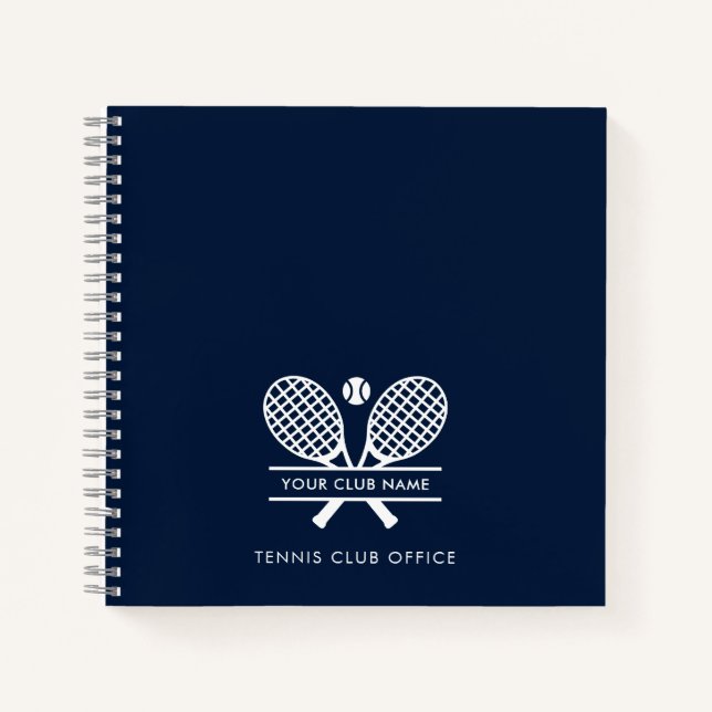 Carnet Ajouter Votre Nom Club Tennis Team Bureau Marine B (Devant)