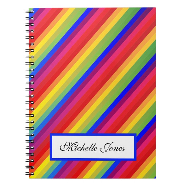 Carnet Ajouter Votre Nom Colorant Rainbow Design Homescho (Devant)