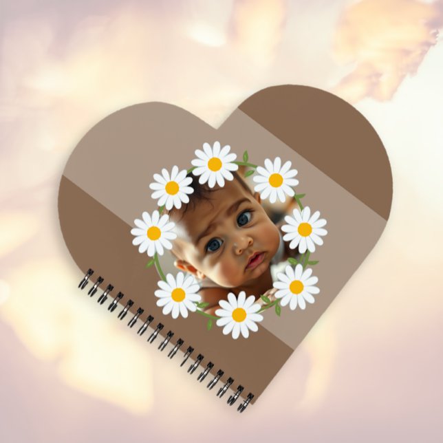 Carnet Ajouter votre photo (The front of the custom Add Photo heart shaped notebook)