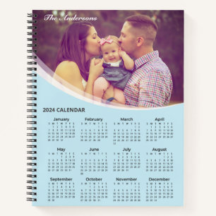 Carnet Ajouter votre propre photo de famille 2024 Calendr