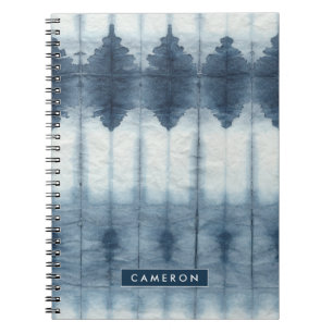 Carnet Ajoutez votre copie nommée de Shibori Indigio
