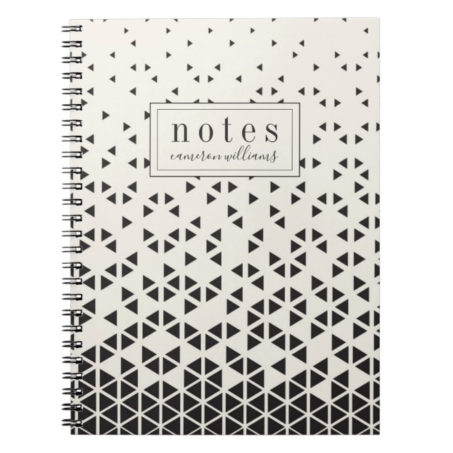 Carnet Ajoutez votre dessin géométrique | abstrait nommé (Devant)