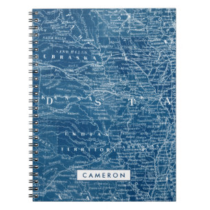 Carnet Ajoutez votre modèle nommé de carte de USA