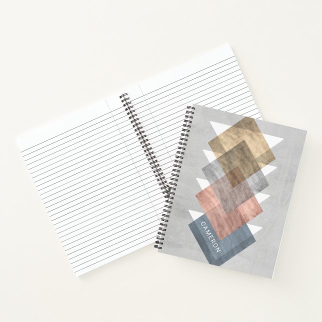 Carnet Ajoutez votre nom | Alignement de diamant I (Intérieur)