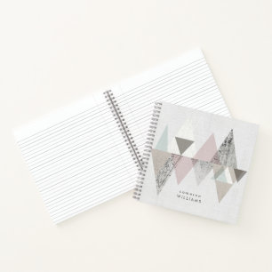 Carnet Ajoutez votre nom Amuse II Moderne géométriq
