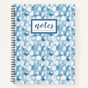 Carnet Ajoutez votre nom   Canotype Aquarelle bleu doux
