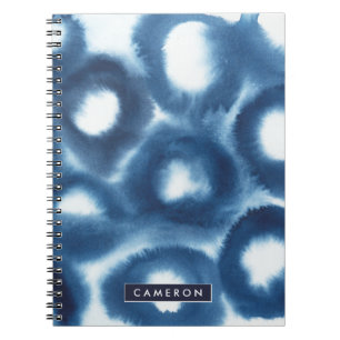 Carnet Ajoutez votre nom   Cercles d'impression d'aquarel