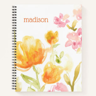 Carnet Ajoutez votre nom Chanson florale I