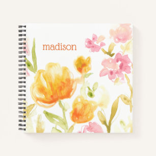 Carnet Ajoutez votre nom Chanson florale I