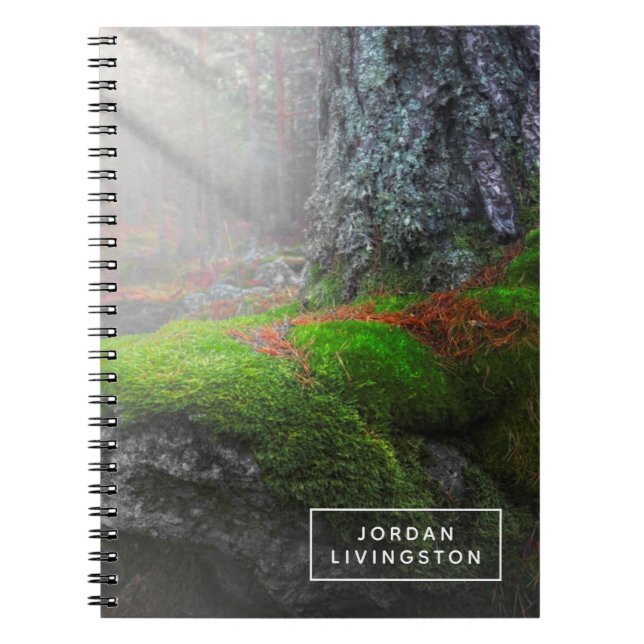 Carnet Ajoutez votre nom | La mousse dans la forêt (Devant)