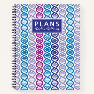 Carnet Ajoutez votre nom Motif ADN