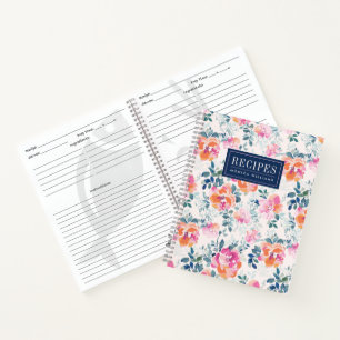 Carnet Ajoutez votre nom Ordinateur portable Motif Rose