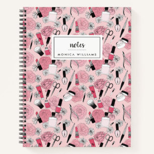 Carnet Ajoutez votre nom   Produits de beauté florale ro