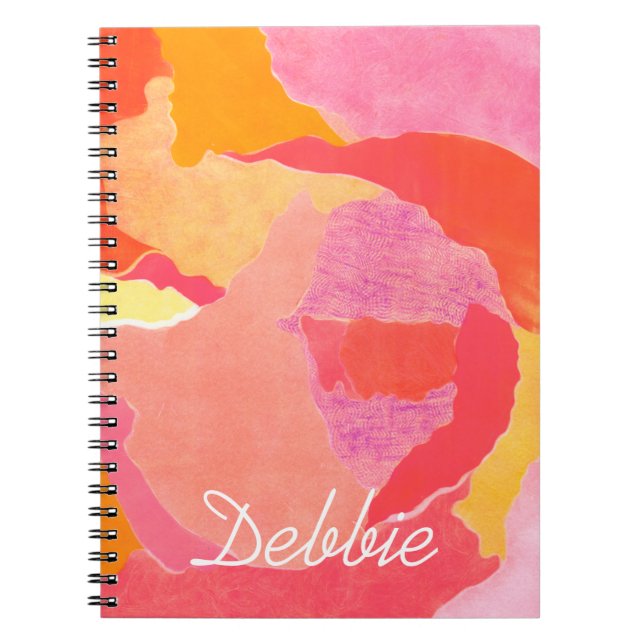 Carnet Ajoutez votre nom | Rose chou IV (Devant)