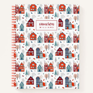 Carnet Ajoutez votre nom   Scandinavian House Folk Art