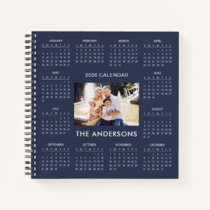 Carnet Ajoutez votre propre calendrier photo de famille 2