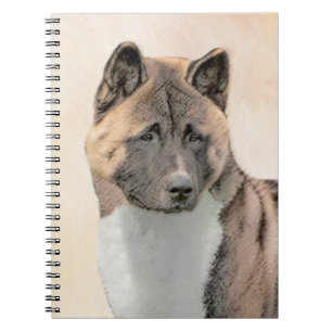 Carnet Akita Peinture - Cute Original Chien Art