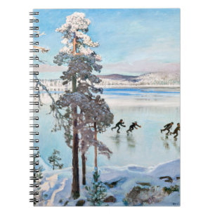 Carnet Akseli Gallen-Kallela - Patineurs près de la rive