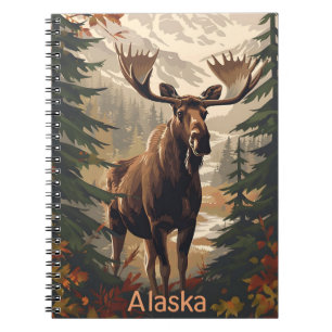 Carnet Alaska Moose Vintage