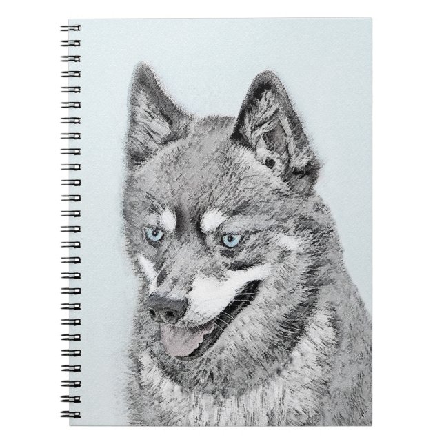 Carnet Alaskan Klee Kai Peinture - Cute Original Chien Ar (Devant)
