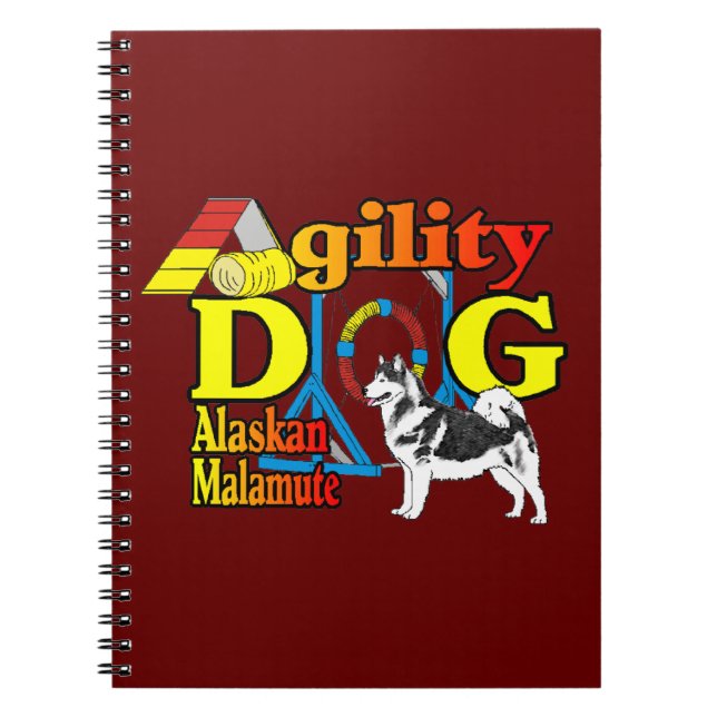 Carnet Alaskan Malamute Agilité (Devant)