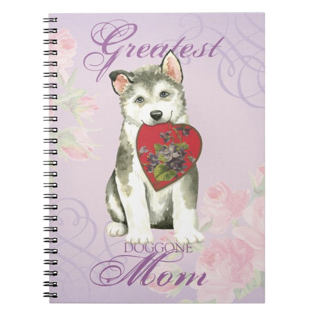 Carnet Alaskan Malemute Heart Maman (Devant)