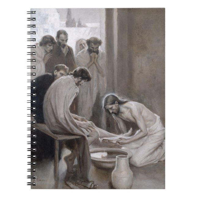 Carnet Albert Edelfeel - Jésus Laver les pieds des discip (Devant)
