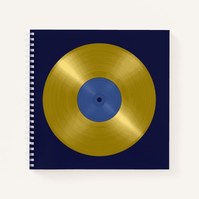 Carnet Album Gold Vinyl Record (Devant)