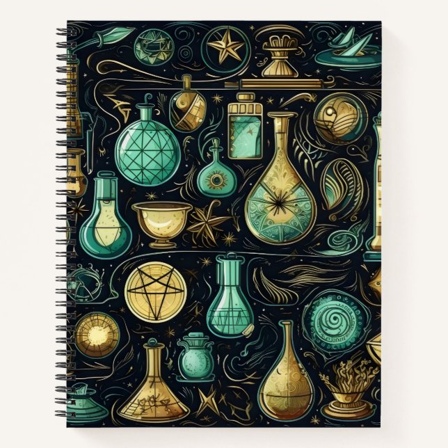 Carnet Alchimie de l'or bleu (Devant)